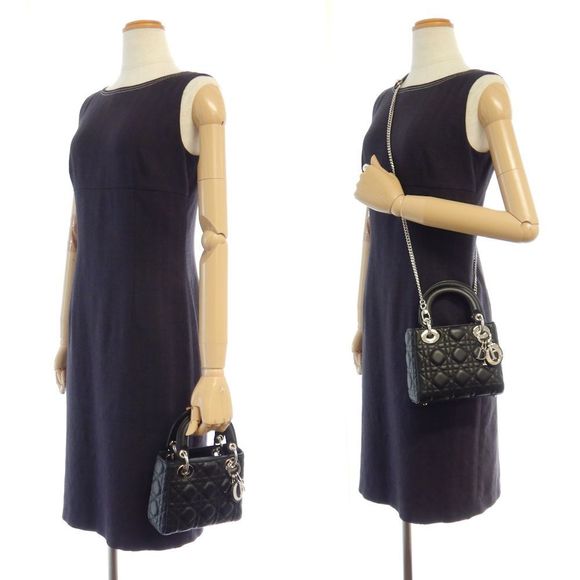 Christian Dior Lady Dior Cannage Black Handbag - Picture 7 of 7